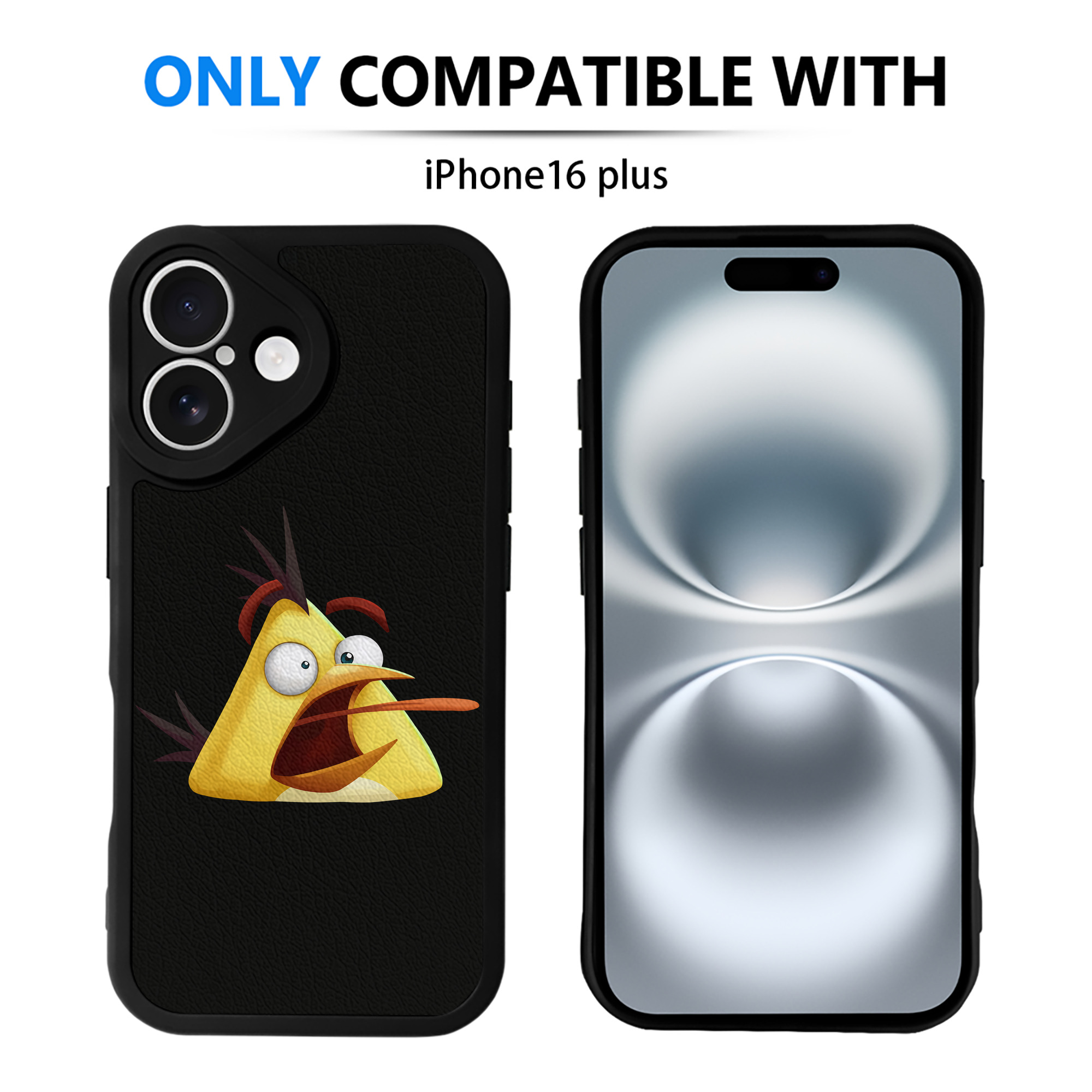 （画像用） Angry Birds アングリーバード 【iPhone 16シリーズ対応】シリコンスマホケース（レザー調） 材質：シリコン